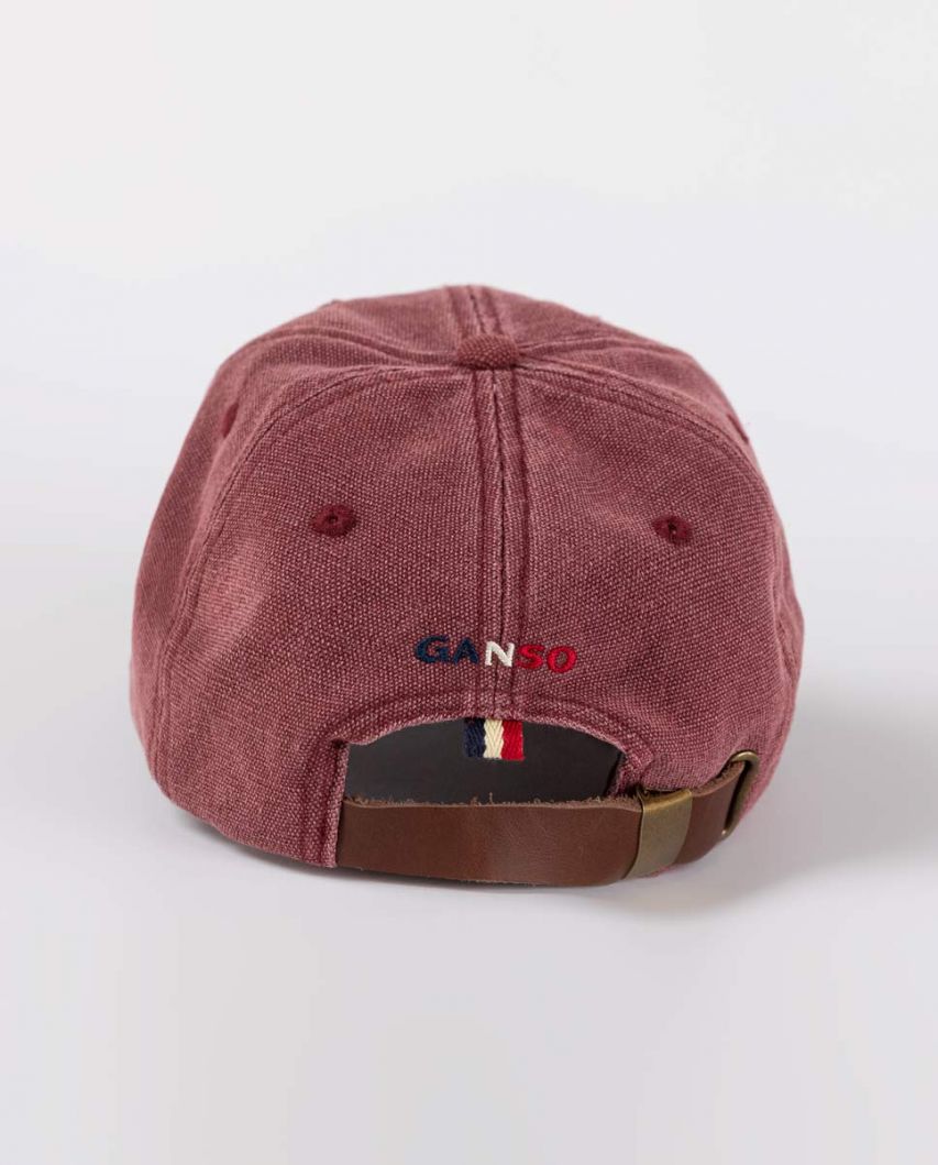 Washed Maroon Canvas Hat  