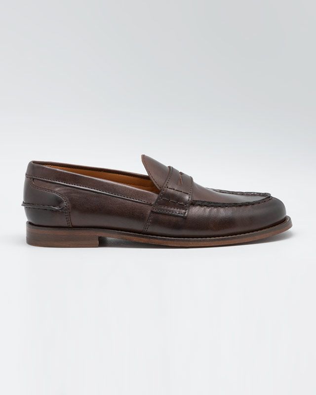 Leather Moccasin Penny Loafers