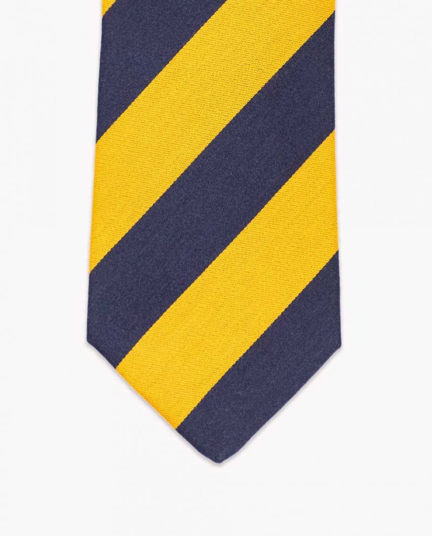 Navy Mustard Striped Tie