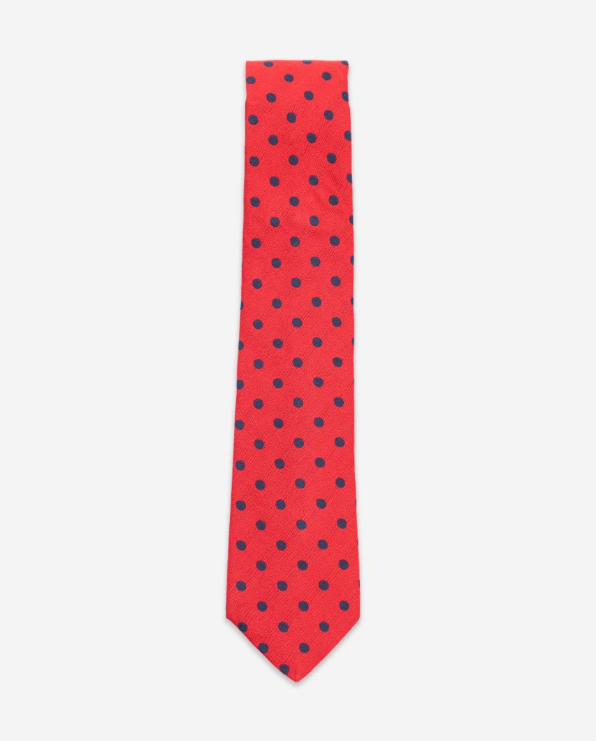 Red Tie Blue Polka-Dots