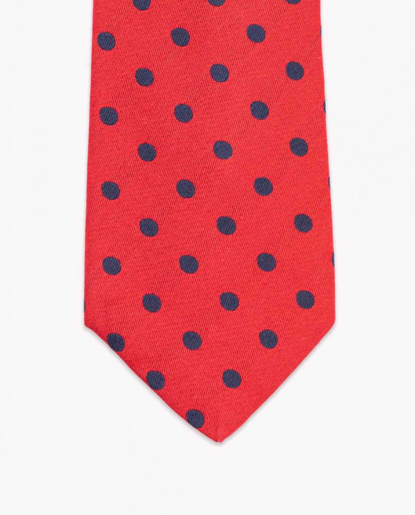 Red Tie Blue Polka-Dots
