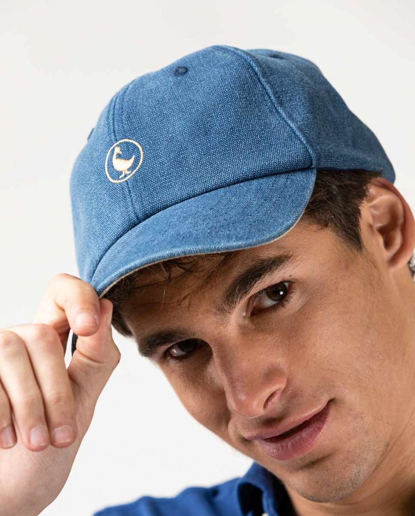Washed Blue Canvas Hat