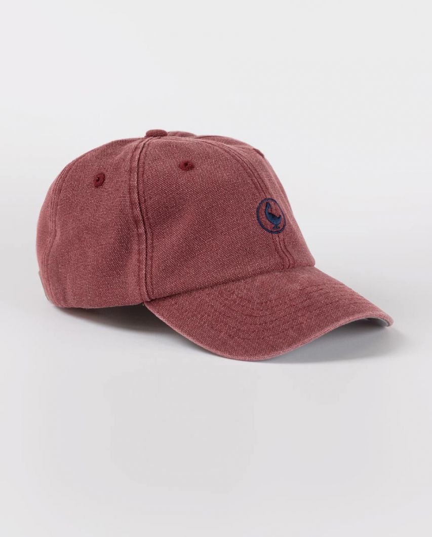 Washed Maroon Canvas Hat