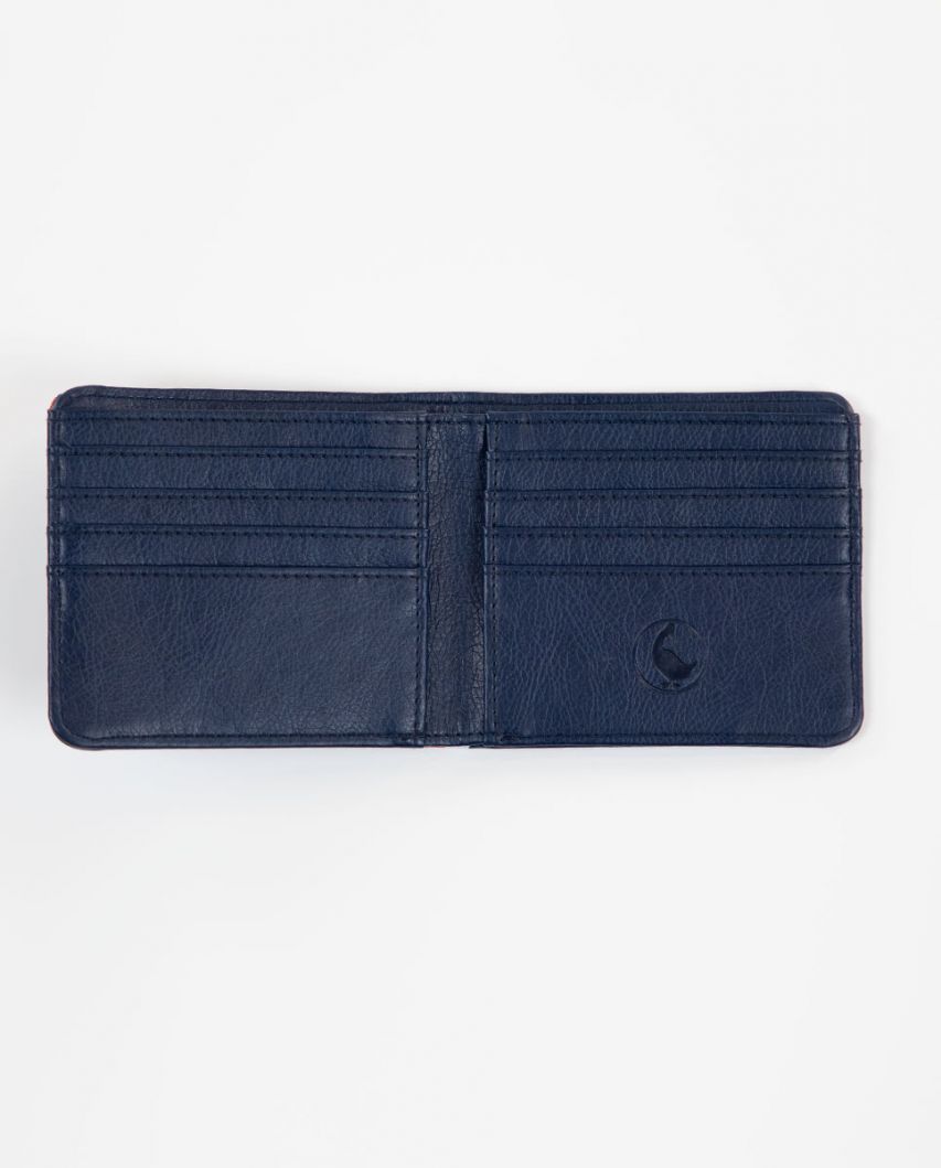 French Navy Leather Wallet