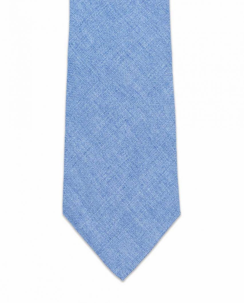 Sky Blue Linen Tie