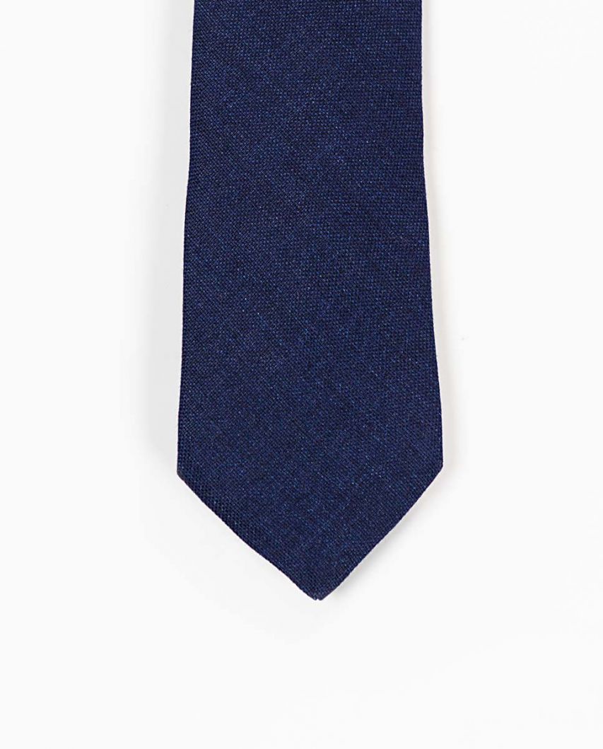 Gravata de linho azul