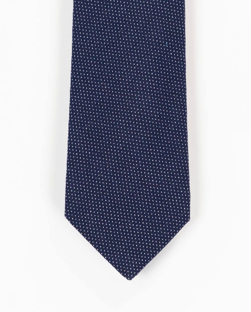 Pontos brancos gravata marinho
