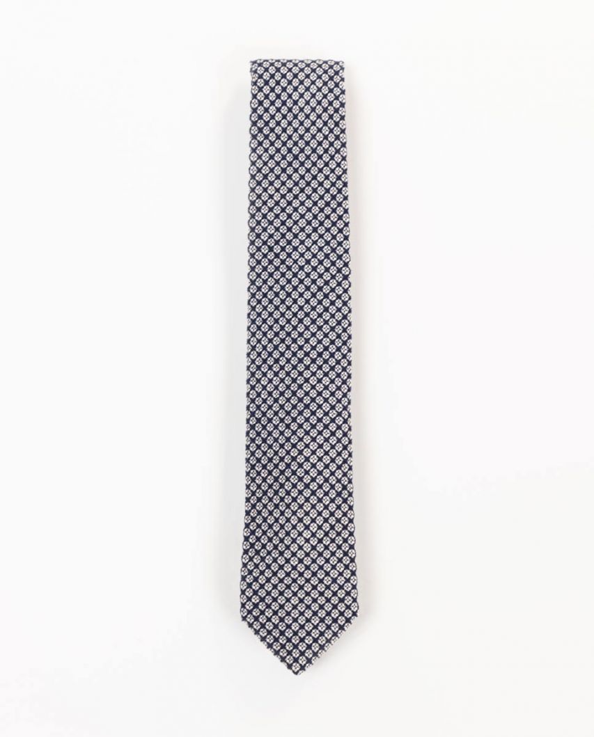 Navy Patterned Tie