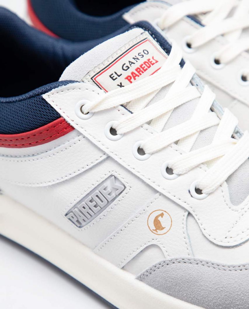 White Leather Sneaker El Ganso x Paredes