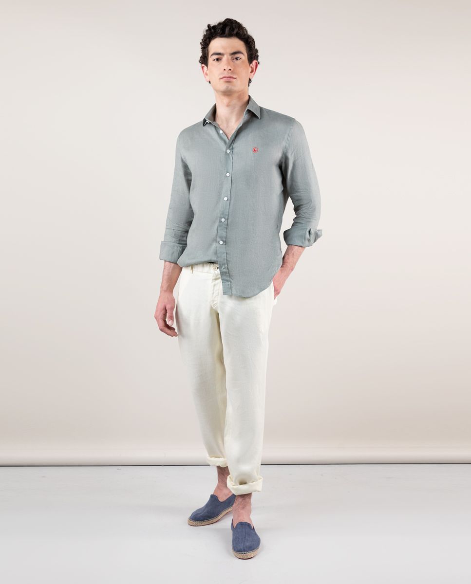 El Ganso Pantalon Garment Dyed Lino Crudo