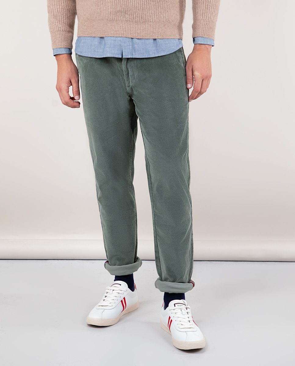 Pantalon Pana Pantalon Chino El Ganso Pantalón Chino Pana Verde