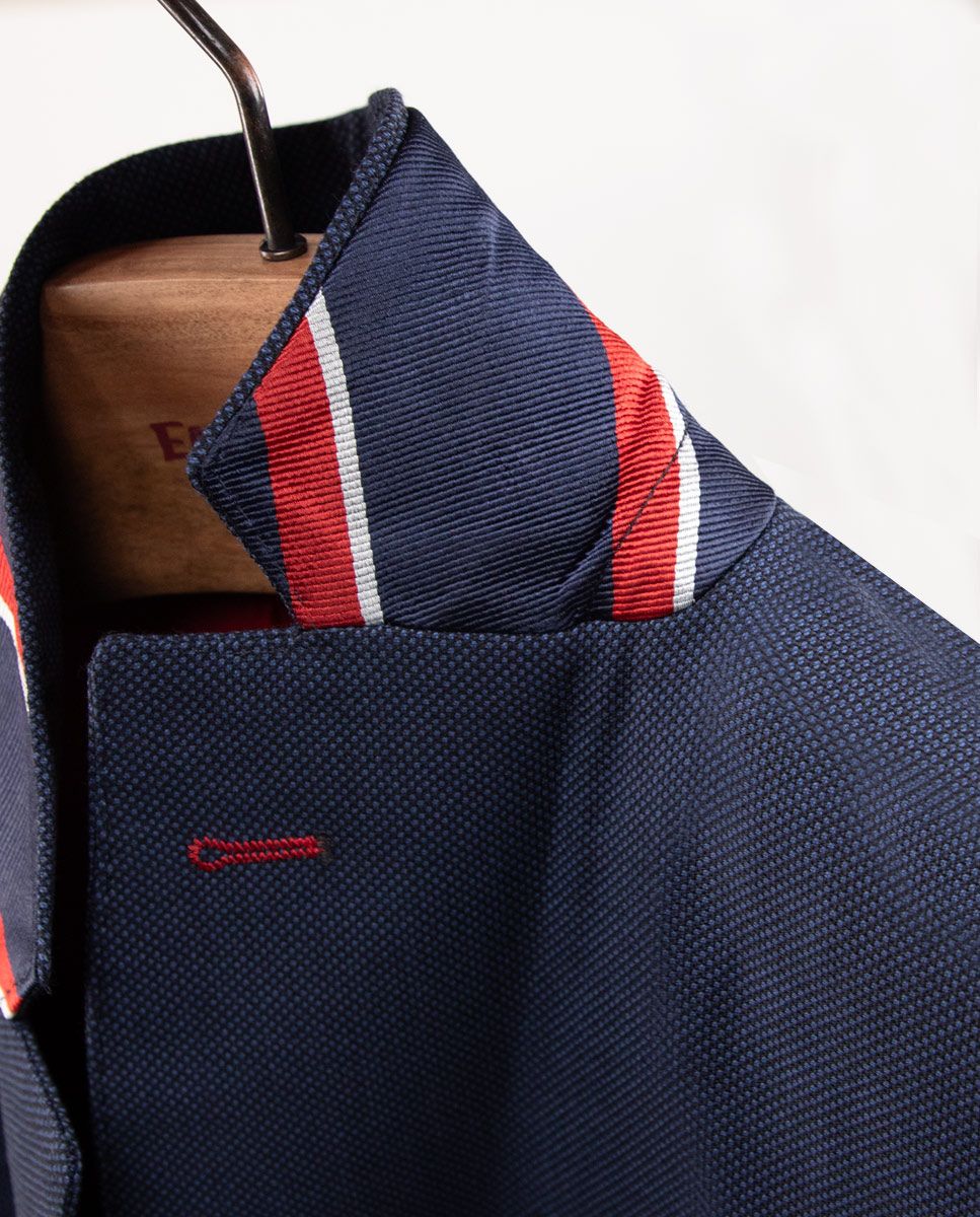 traje azul marino ojo de perdiz