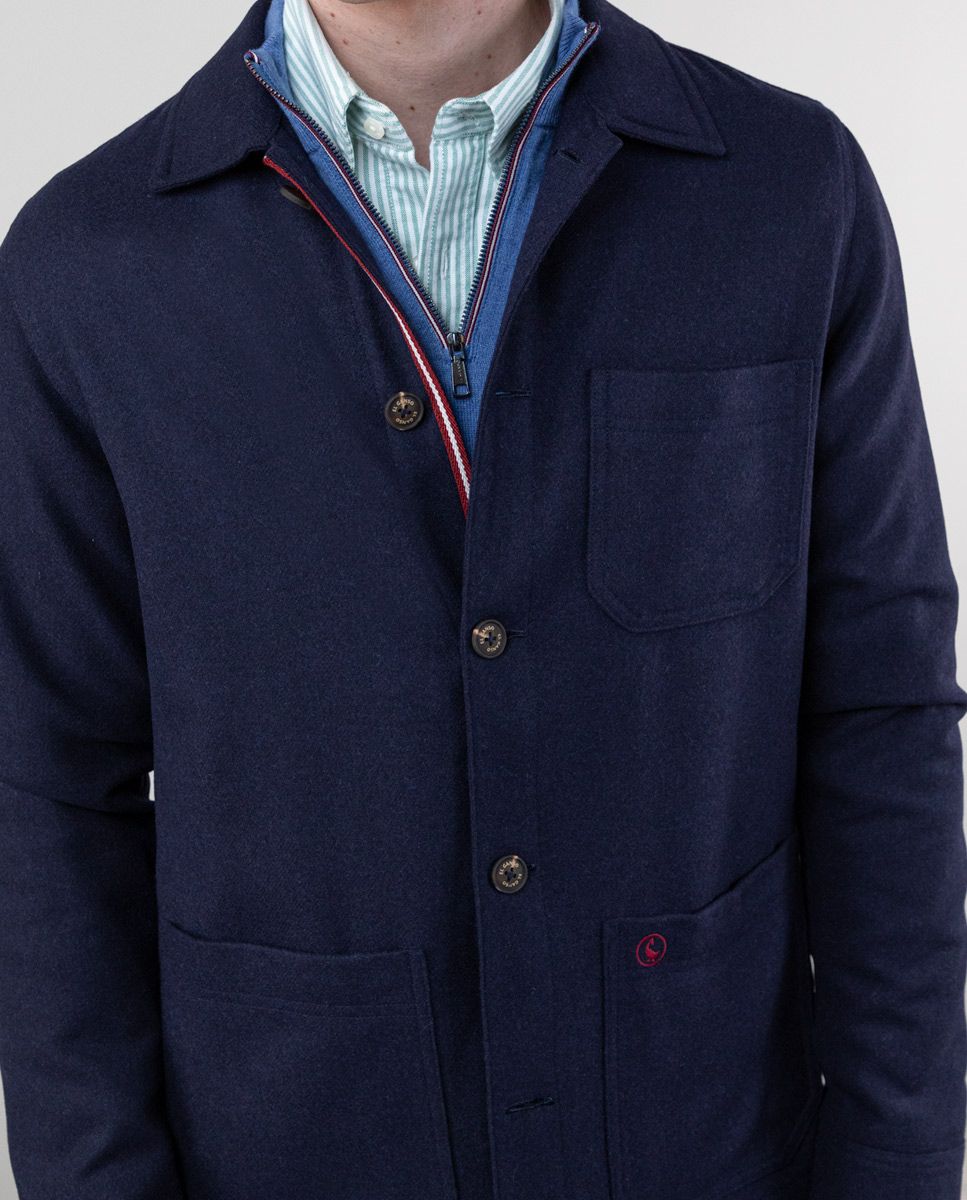 El Ganso® | Navy Wool Overshirt