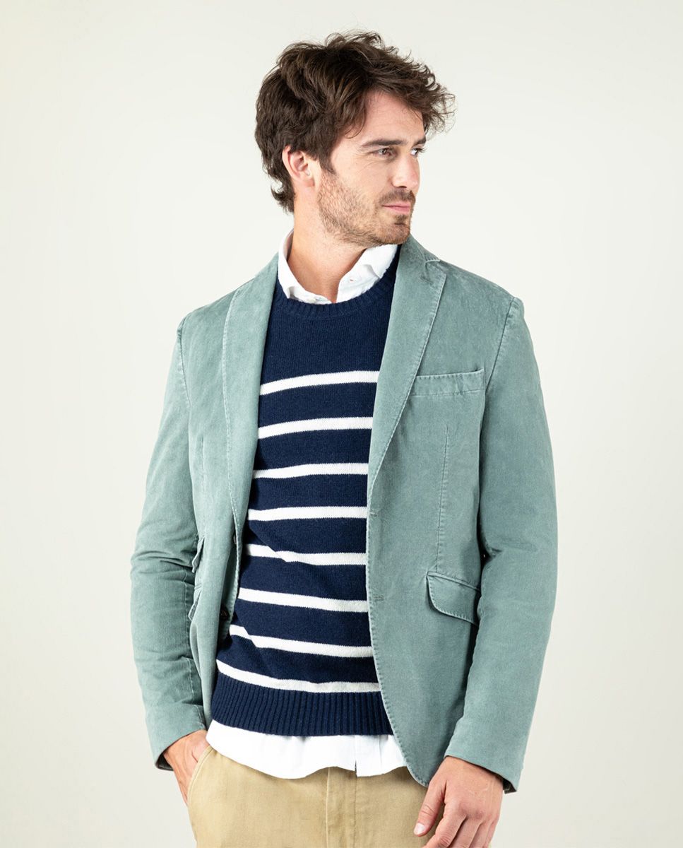 Green corduroy jacket top