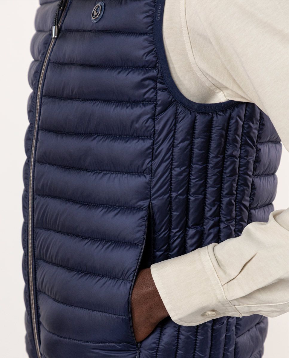 Mens navy blue quilted vest hotsell