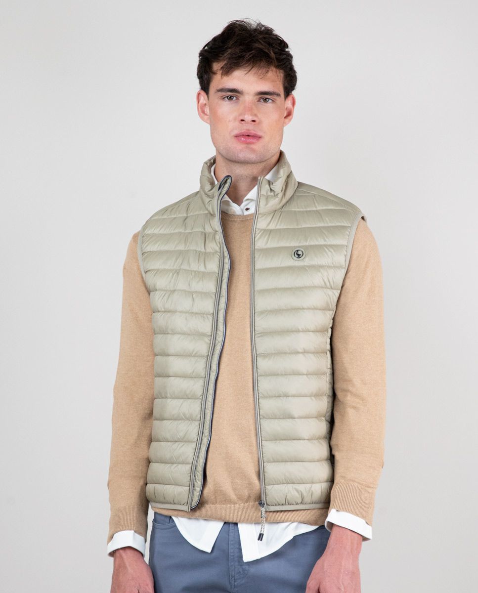 El Ganso Chaleco Acolchado Basico Beige