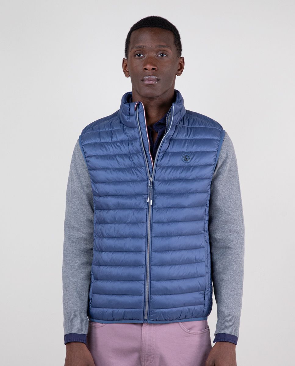 Basic Quilted Blue Vest