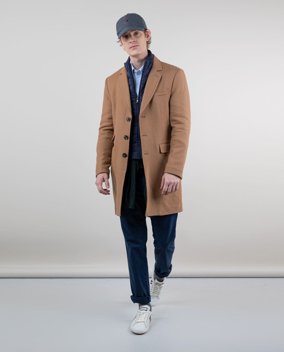 El Ganso Manteau Drap De Laine Uni Camel