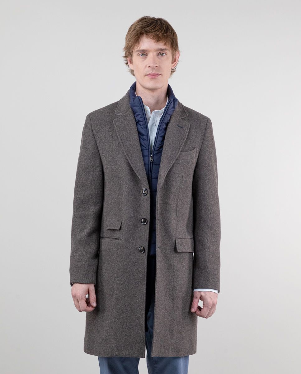 Chocolate wool coat on sale