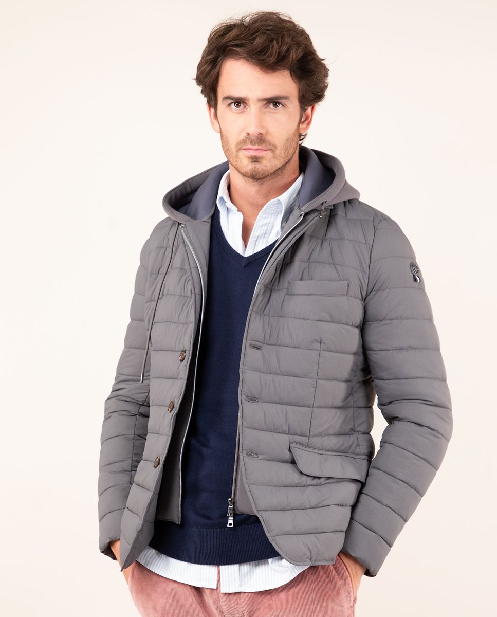 El Ganso Veste Matelassee Amovible Sweat Gris Marengo
