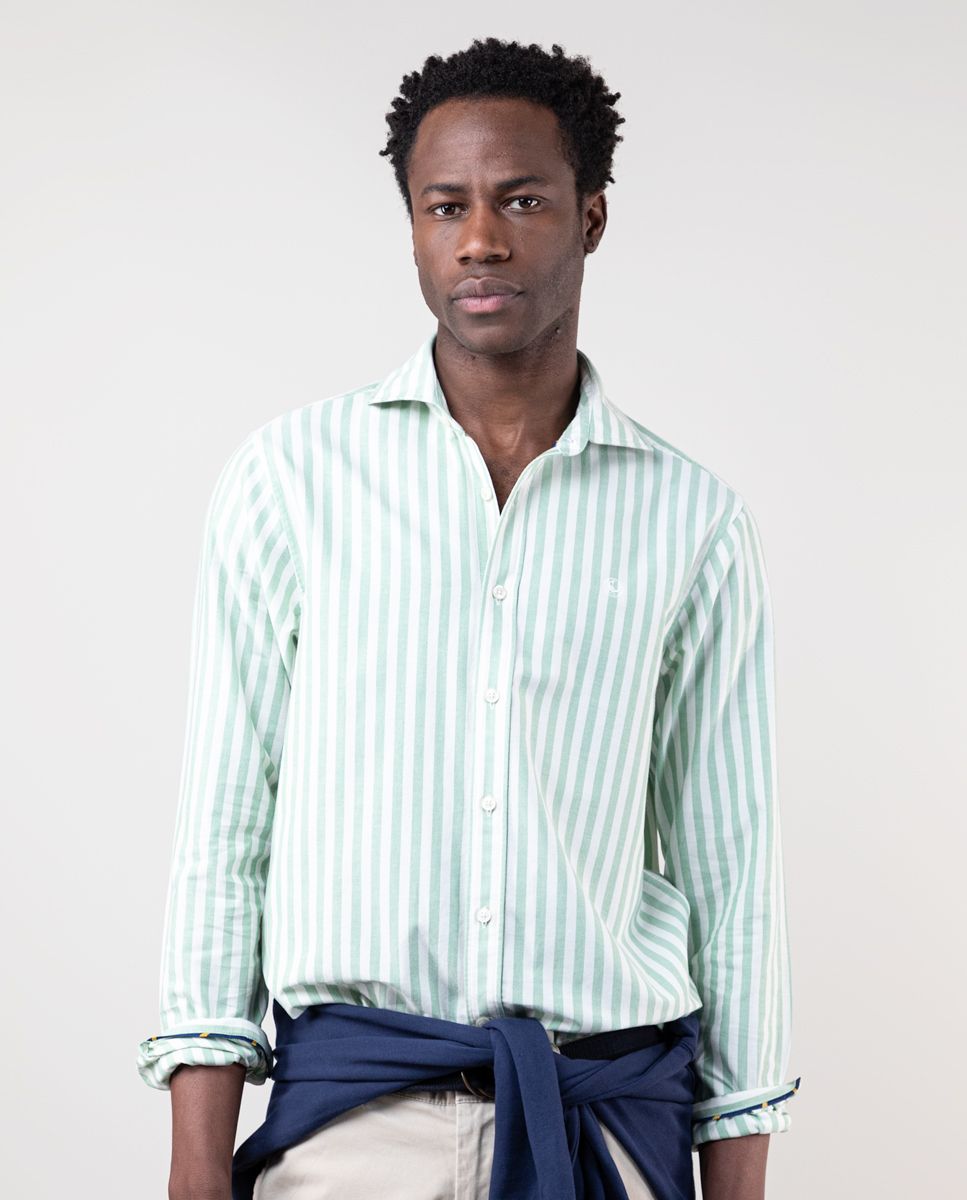 El Ganso Chemise Rayure Kodak Verte