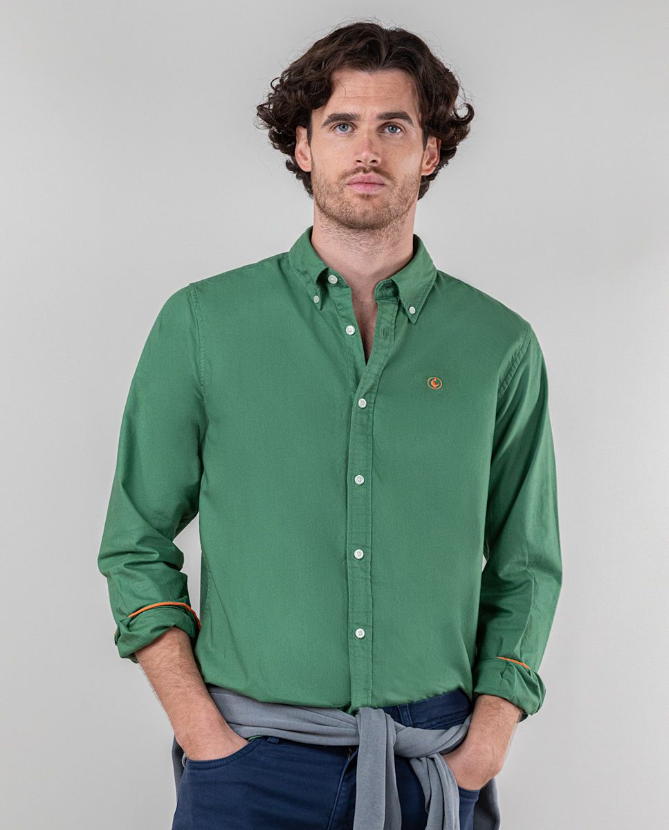 Camisa Garment Dyed Verde