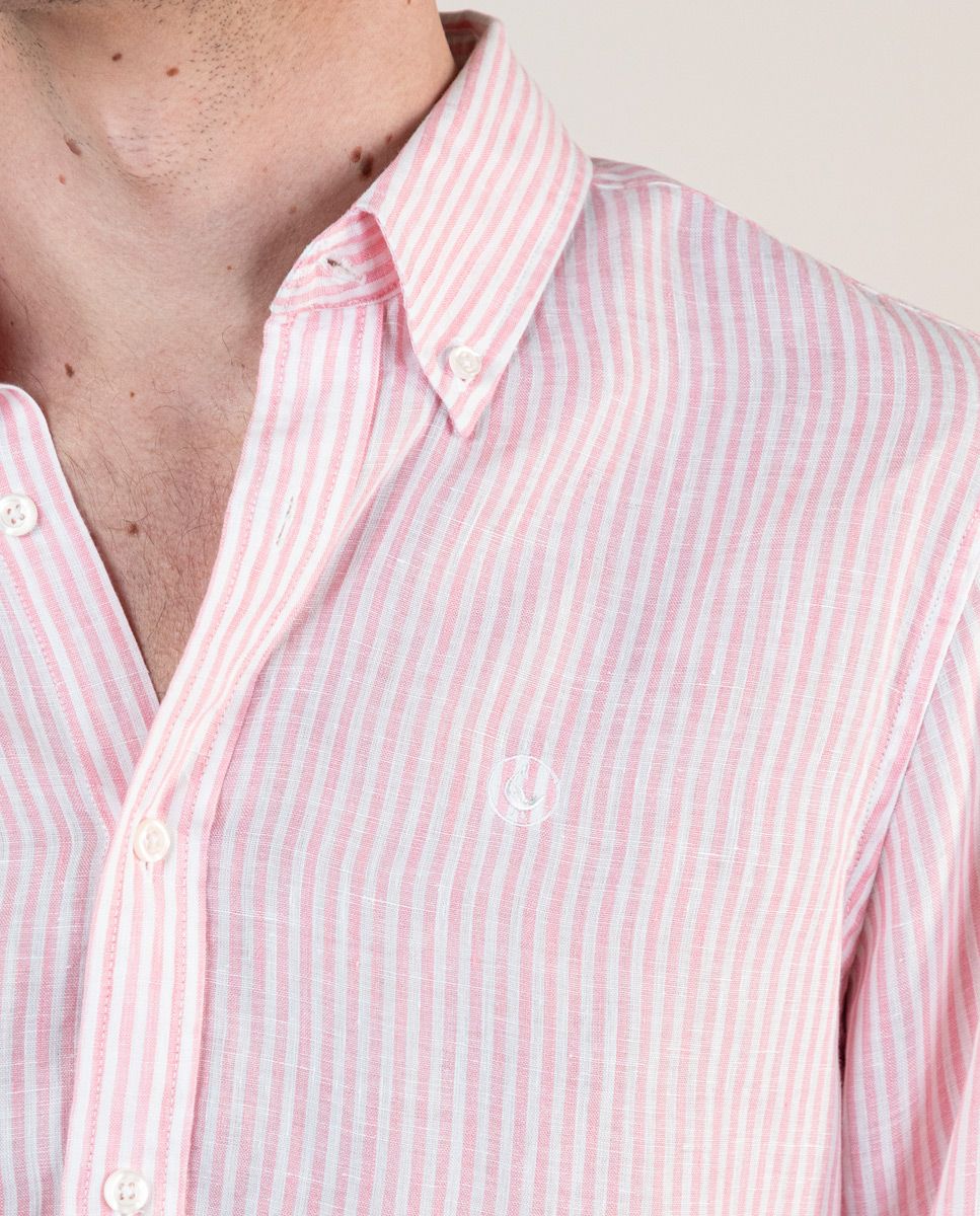 Camisa rosa rayas hombre on sale