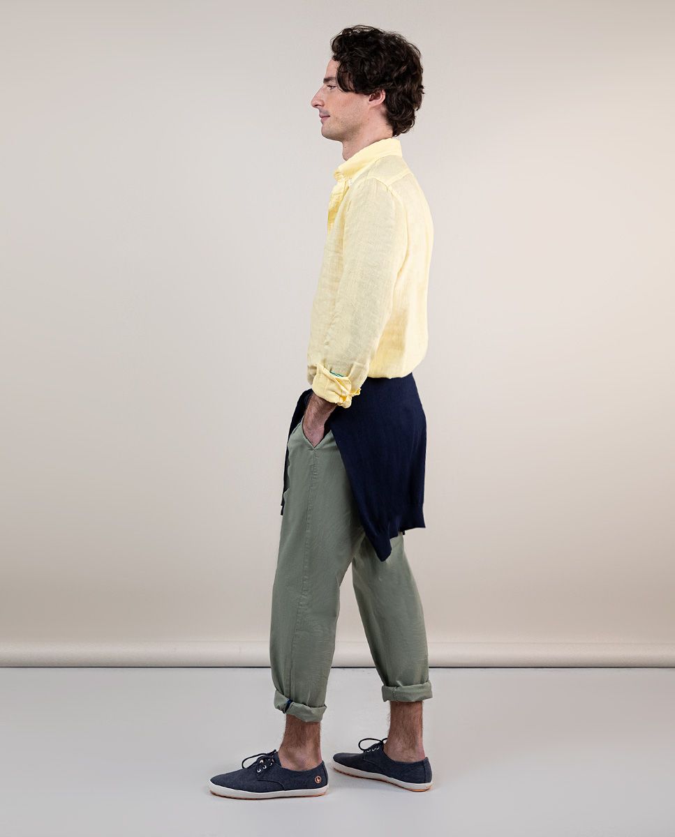 Camisa Lino Amarillo