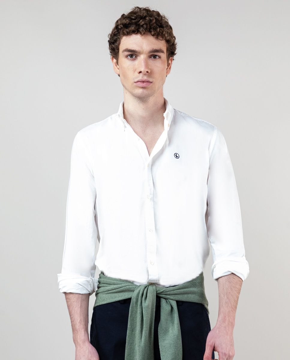 Camisa Garment Dyed Blanco