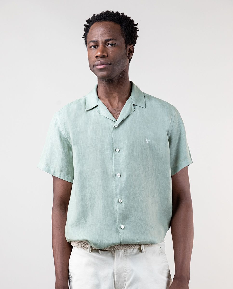 Chemise lin kaki homme online