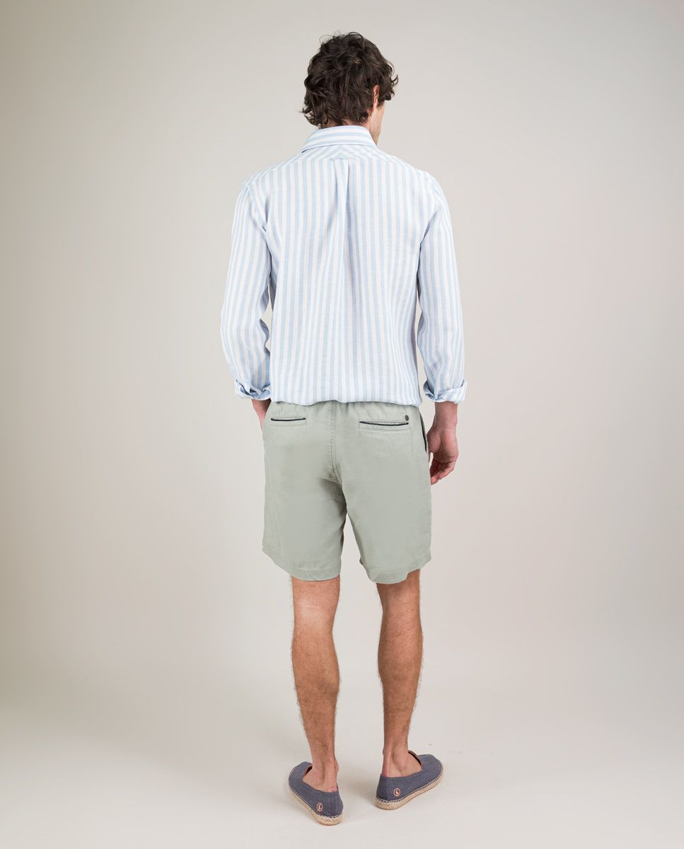 El Ganso® | Camisa Kodak Celeste Lino Raya