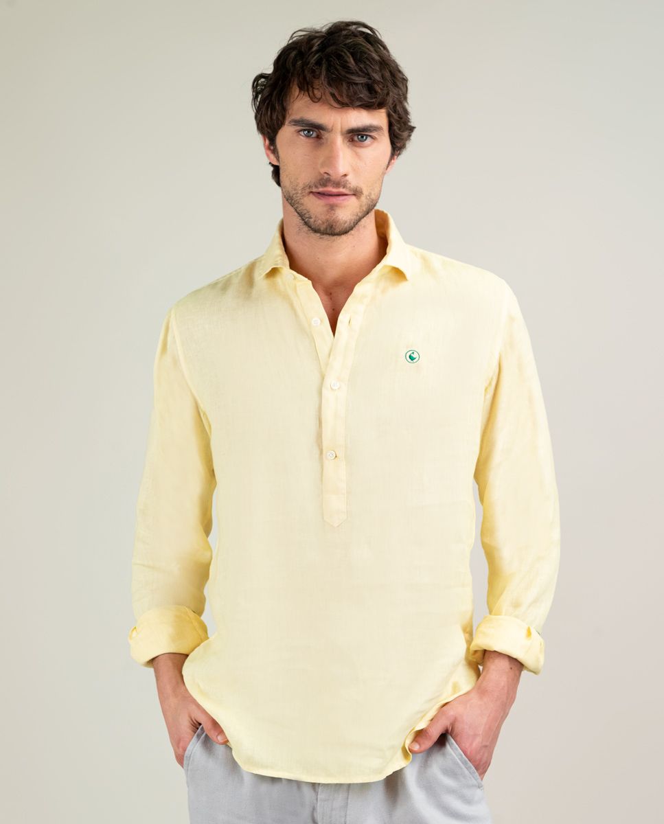 El Ganso® Camisa Polera Lino Amarillo