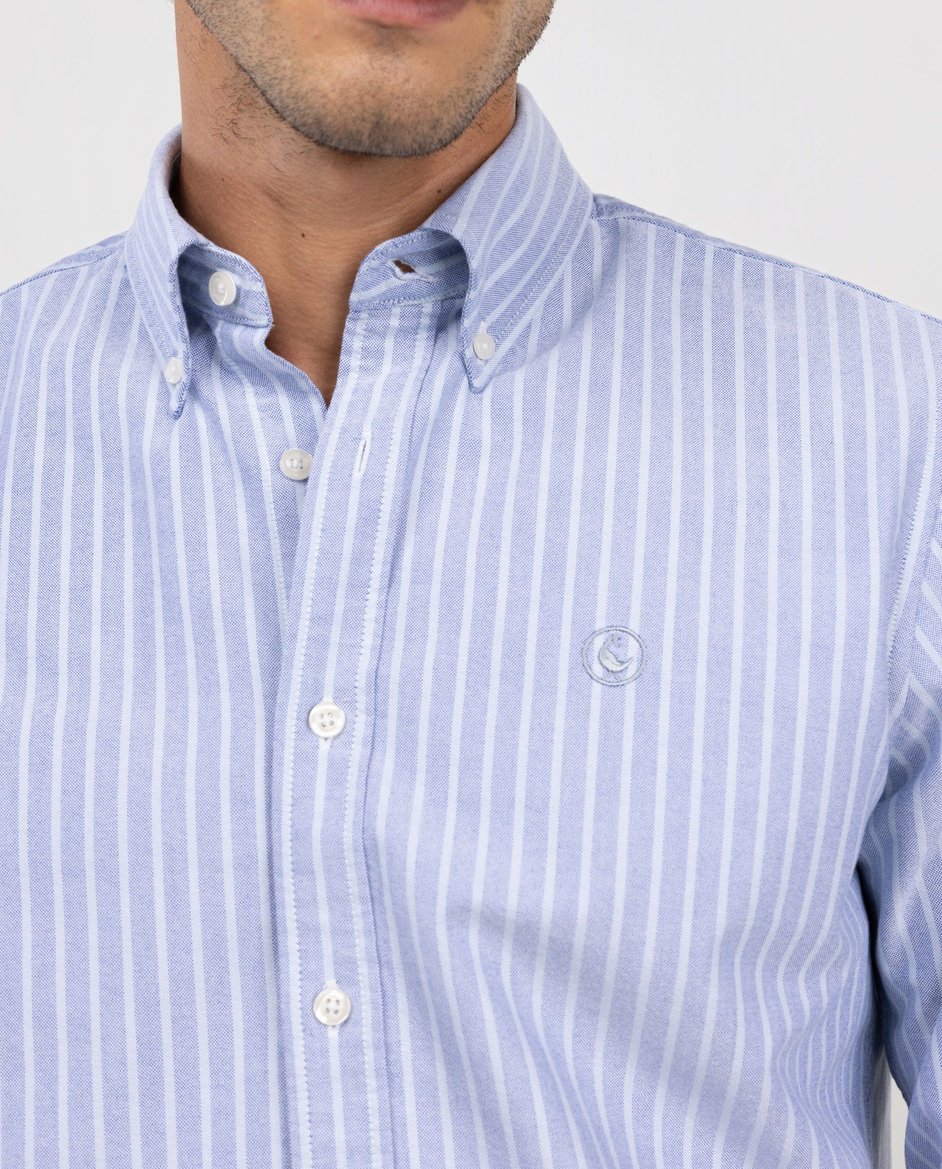El Ganso® Chemise Rayure Butcher Oxford Bleue