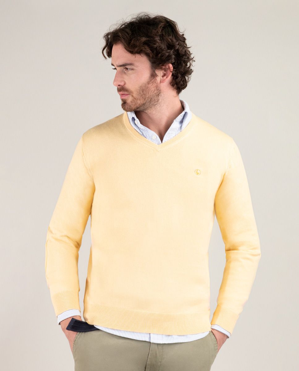 Jumpers Mens Yellow Polo Sweater Polo Ralph Lauren Wool-blend Crew