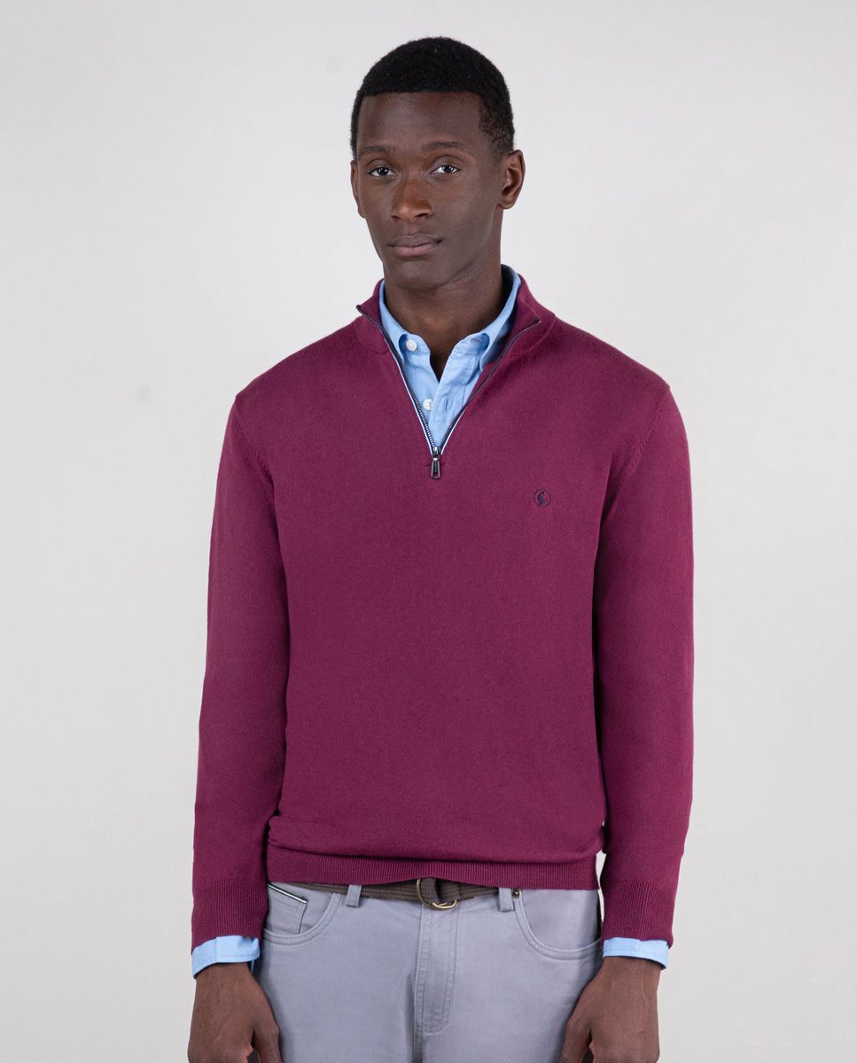 V neck burgundy sweater 2025