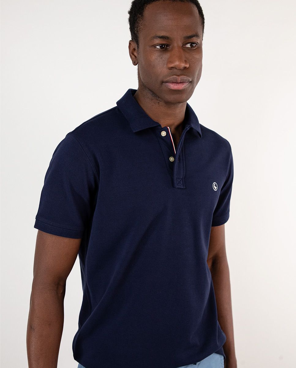 Plain navy deals polo