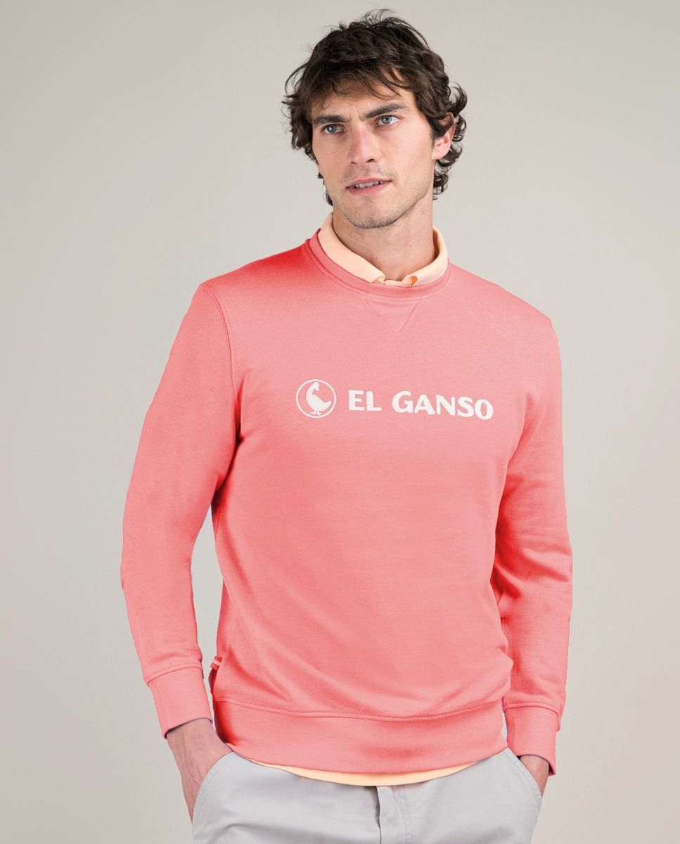 El Ganso® Sudadera Cuello Caja Bordado Coral