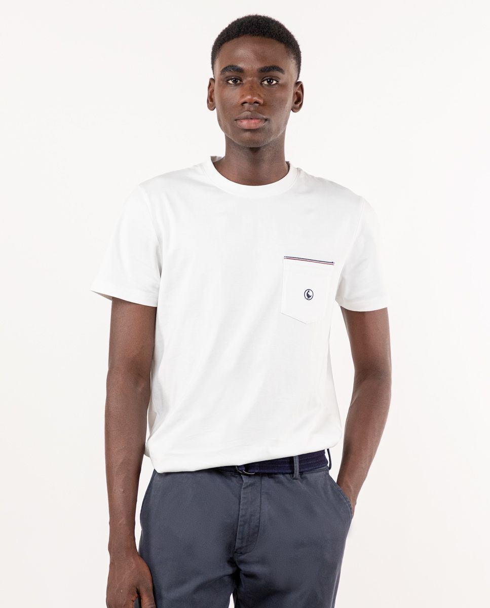 Camiseta best sale blanca bolsillo