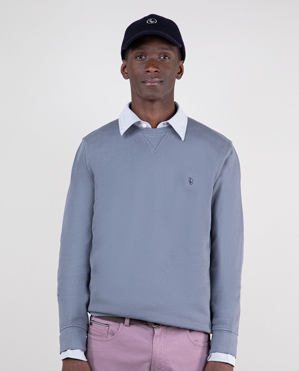 El Ganso Sudadera Cuello Caja Garment Dyed Gris