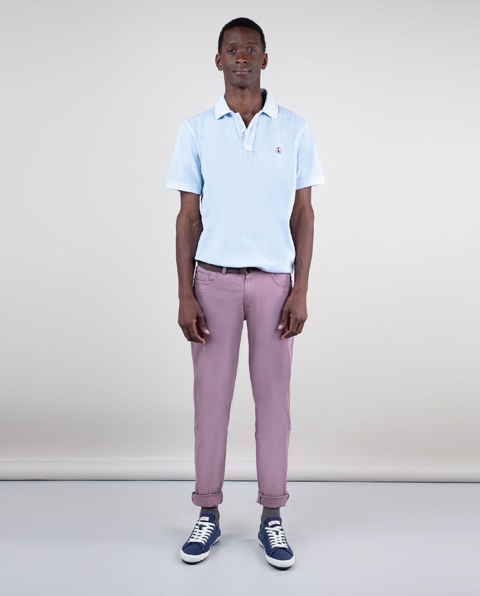 Blue Garment Dyed Piqué Interseason Polo