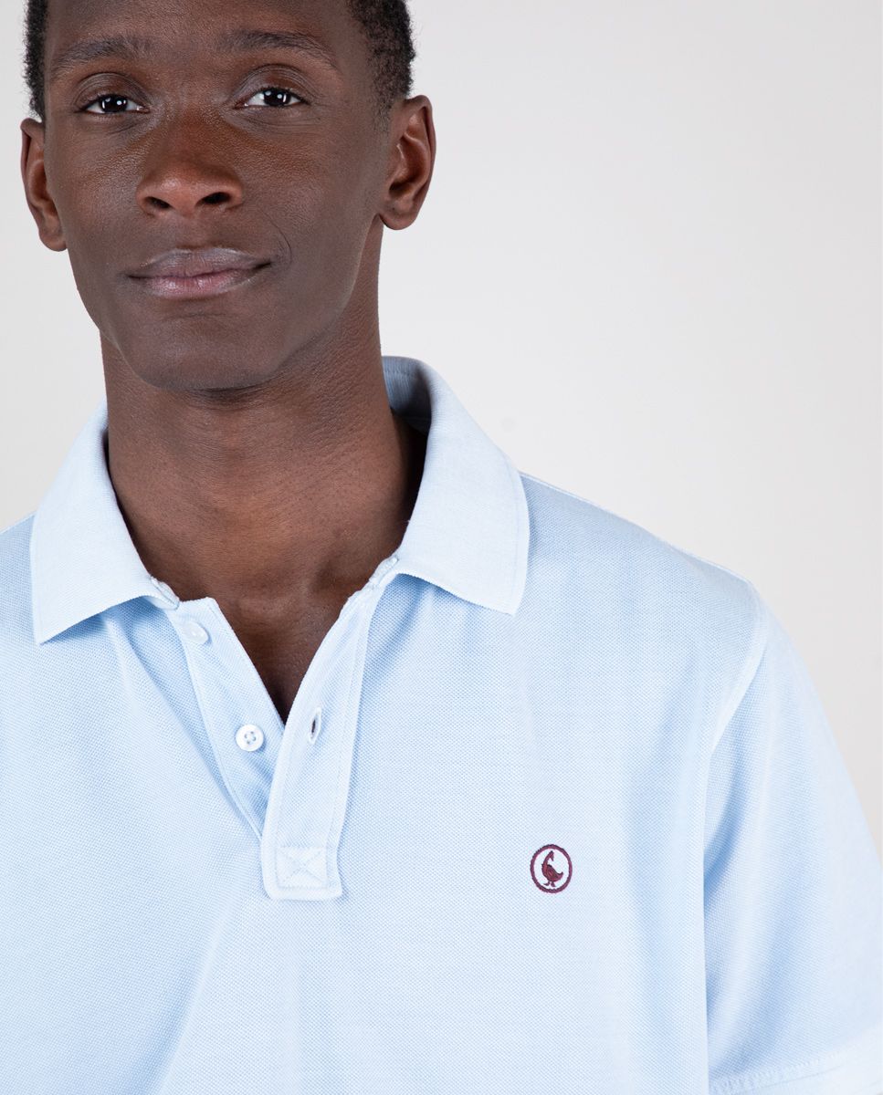 Blue Garment Dyed Piqué Interseason Polo