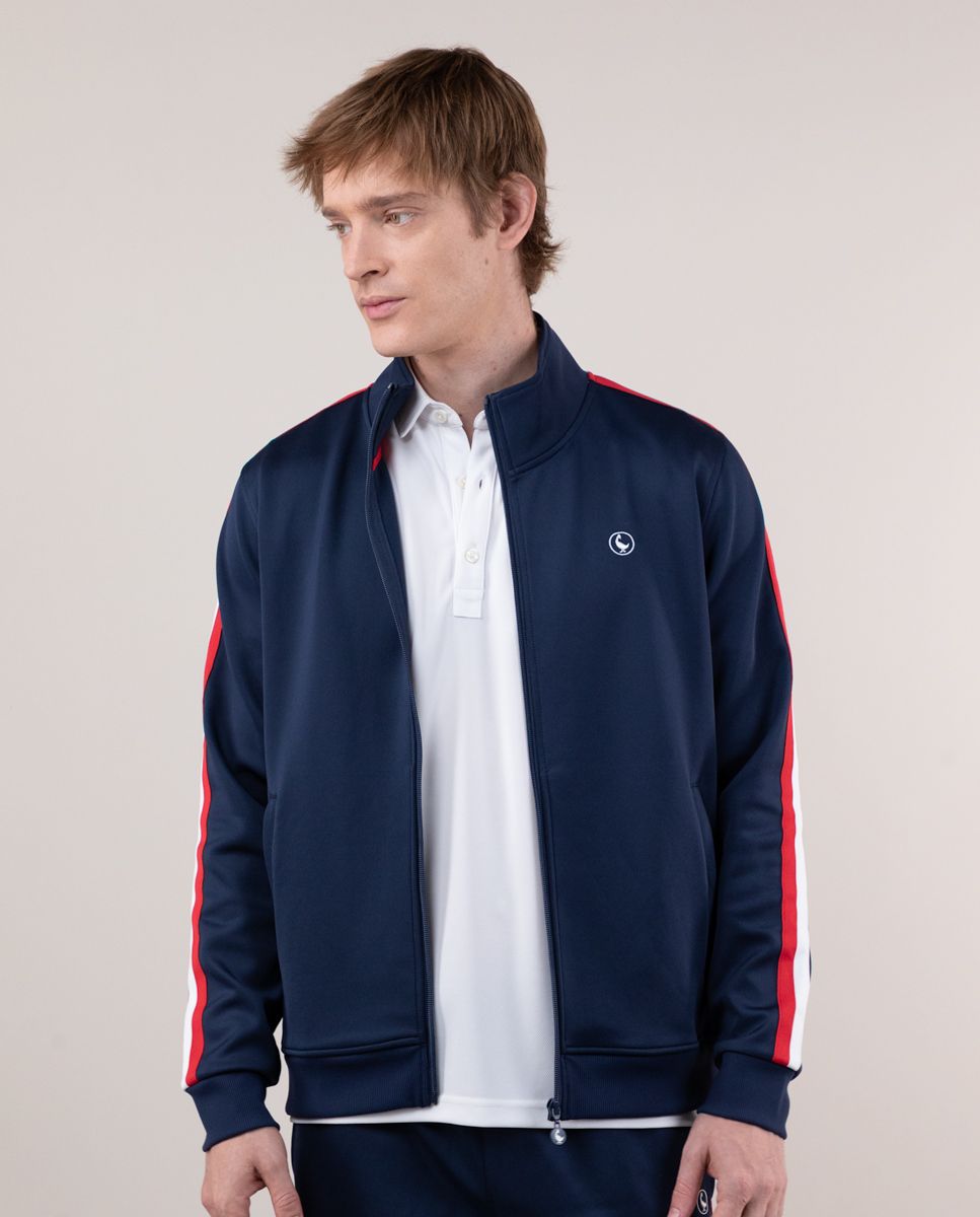 Navy Retro Track Sweatshirt