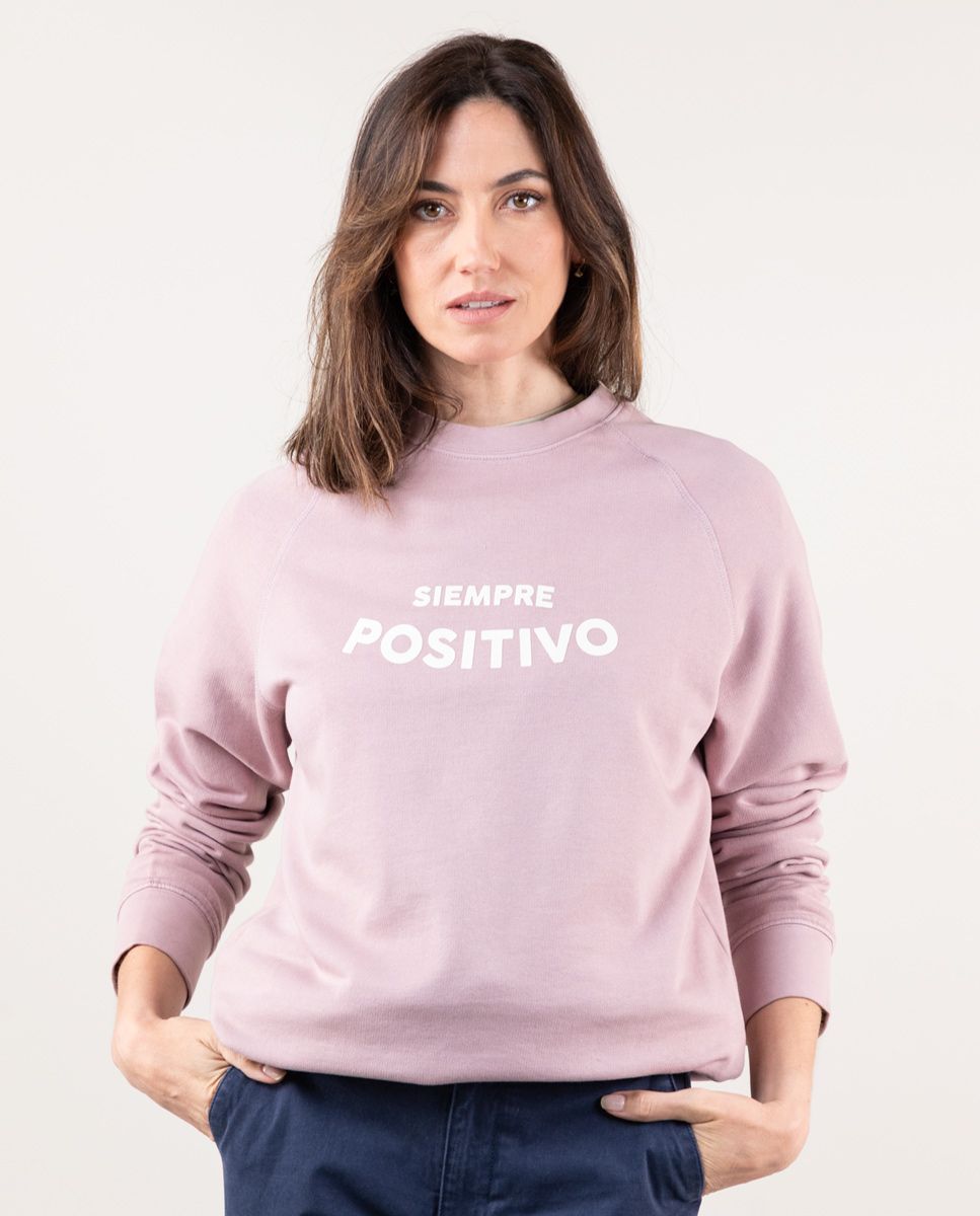 Sudadera Garment Dyed Siempre Positivo Malva