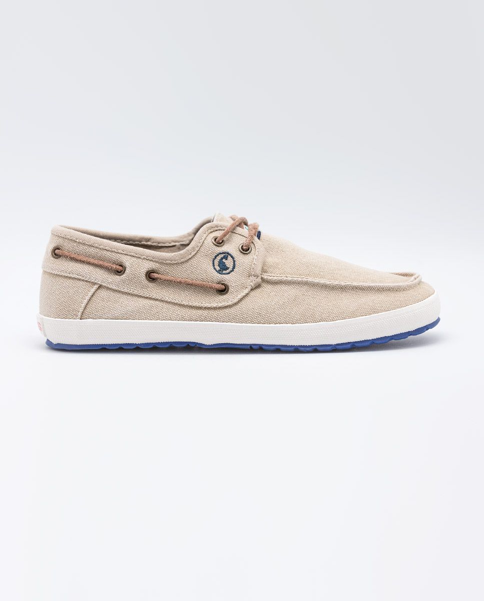 Nautico Derby Canvas Beige El Ganso