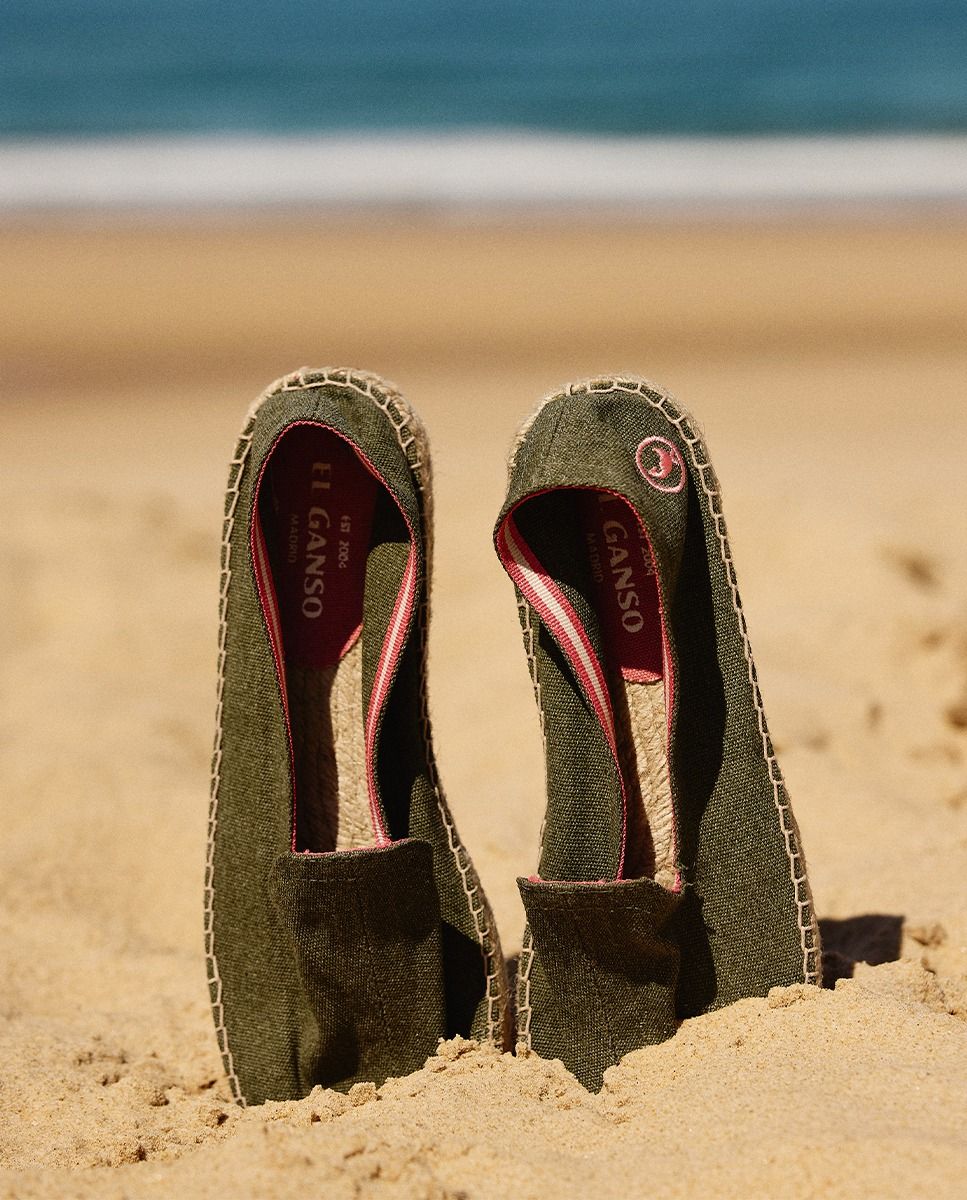 El Ganso® Solid-Coloured Khaki Espadrilles