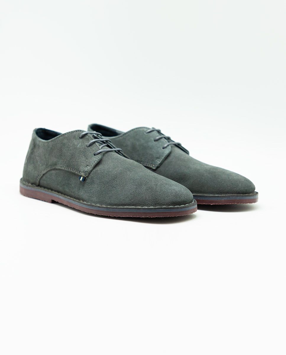 Grey suede derby shoes outlet