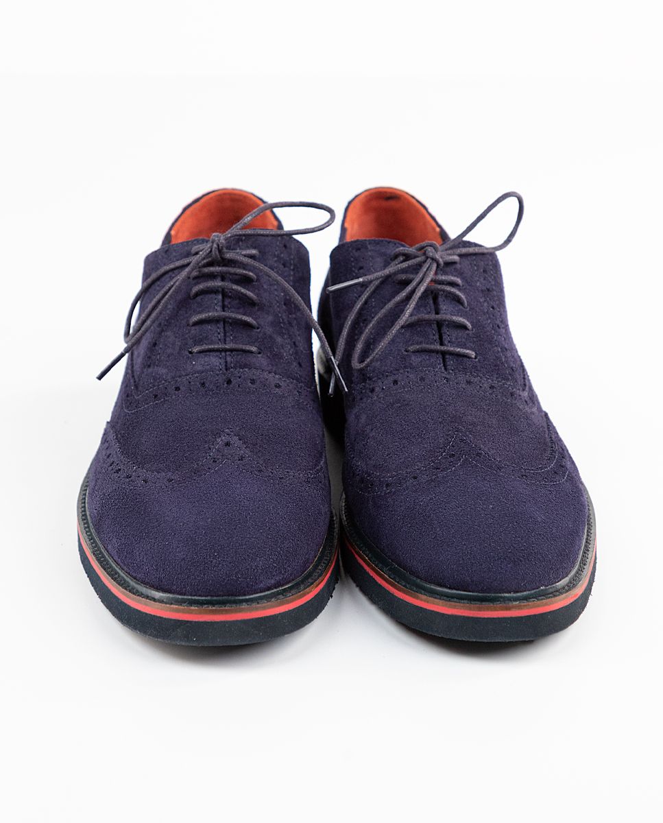 Mens blue suede oxford shoes on sale