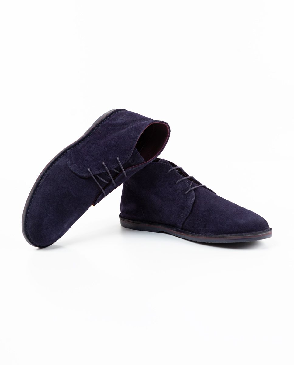 El Ganso Navy Suede Desert Boots