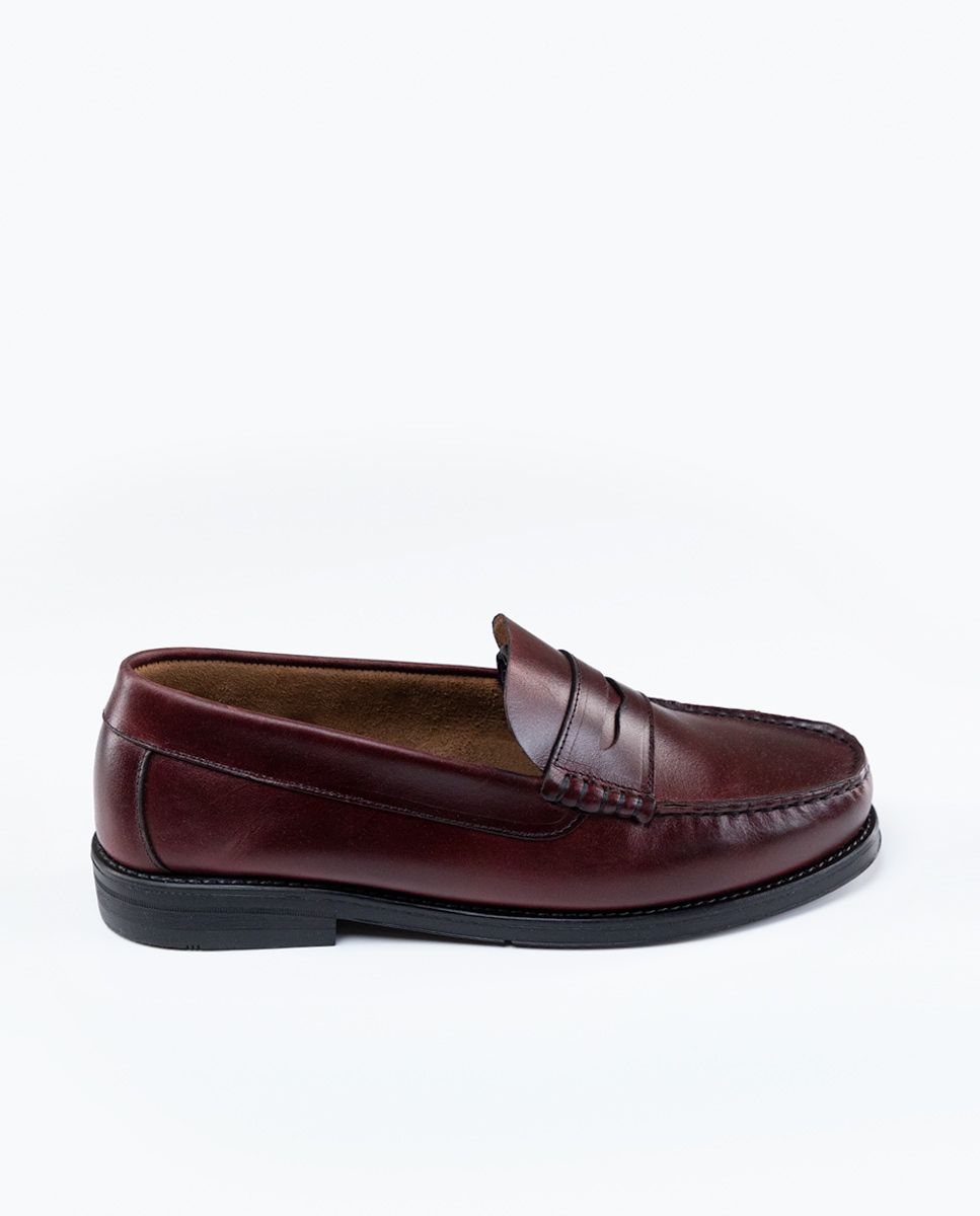 Maroon Leather Loafers