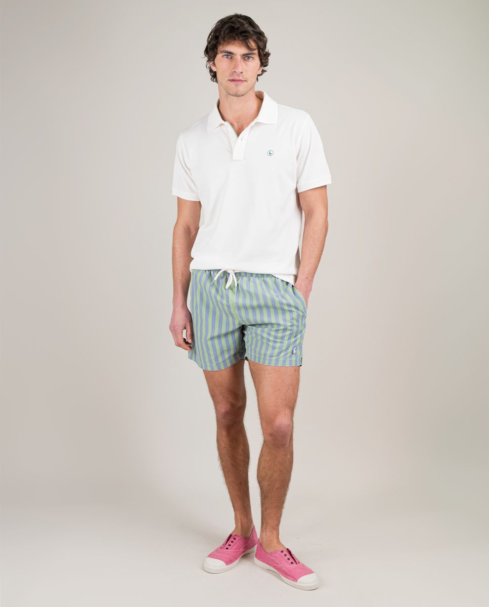 Swim Shorts BaÃ±ador Polo Hombre El Corte BaÃ±ador Azul Rayas